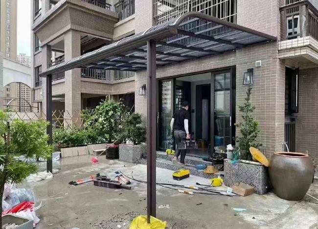 哈尔滨铝艺雨搭设计